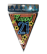 Vlaggenlijn 21 Jaar Neon 10m